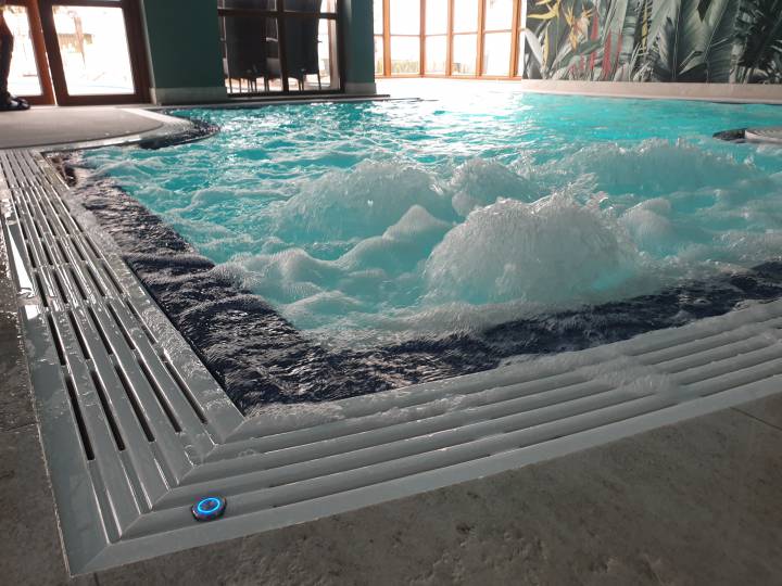 luxurious swimming pool with hydromassage luxurious swimming pool with hydromassage