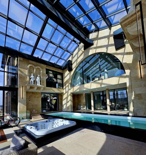 Luxury solid surface pool in residence Luxury solid surface pool in residence